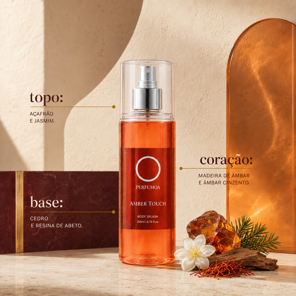 BODY SPLASH PERFUMOA 200ML AMBER TOUCH