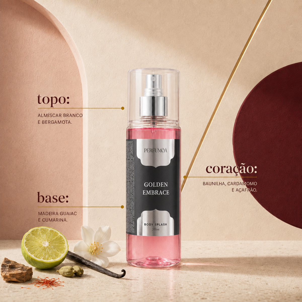 BODY SPLASH PERFUMOA 200ML GOLDEN EMBRACE